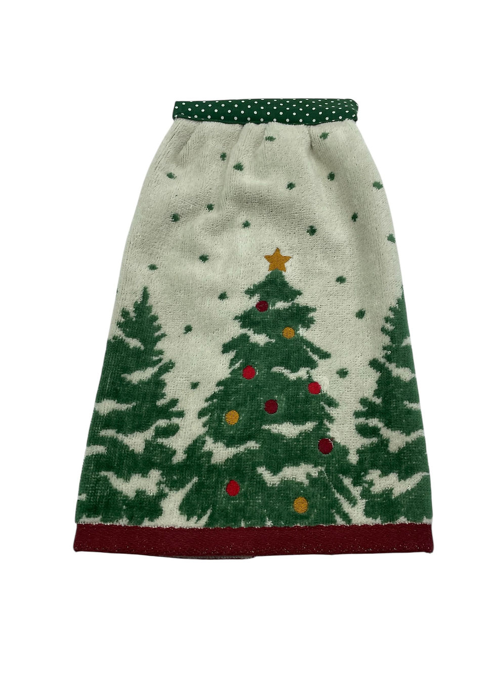 Thumbnail: Christmas dishtowel with decorated trees