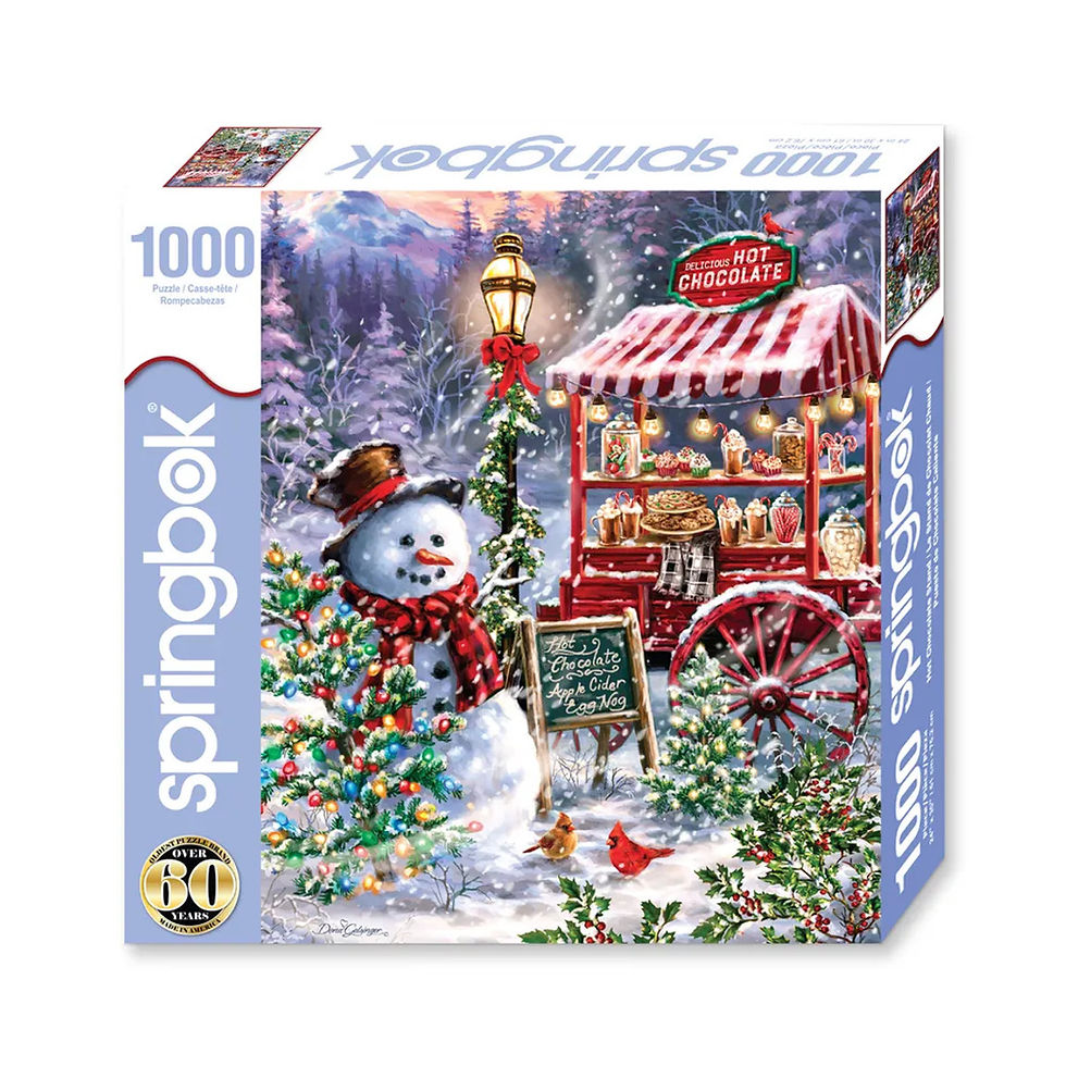 Thumbnail: Christmas Jigsaw Puzzle by Springbok Hot Chocolate Stand 1000 Piece USA Made