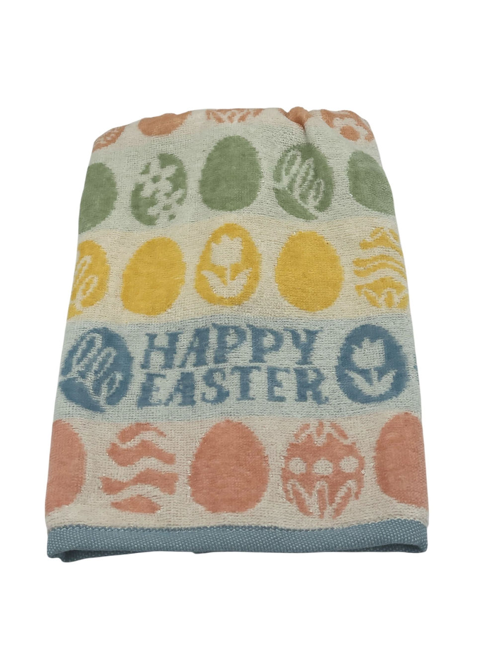 Thumbnail: Towel with 'Happy Easter' text and patterned eggs