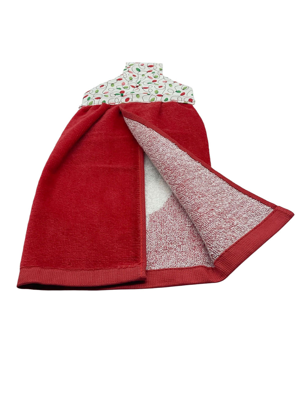 Thumbnail: Red kitchen towel with floral print