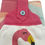 Thumbnail: Pink flamingo dish towel with button