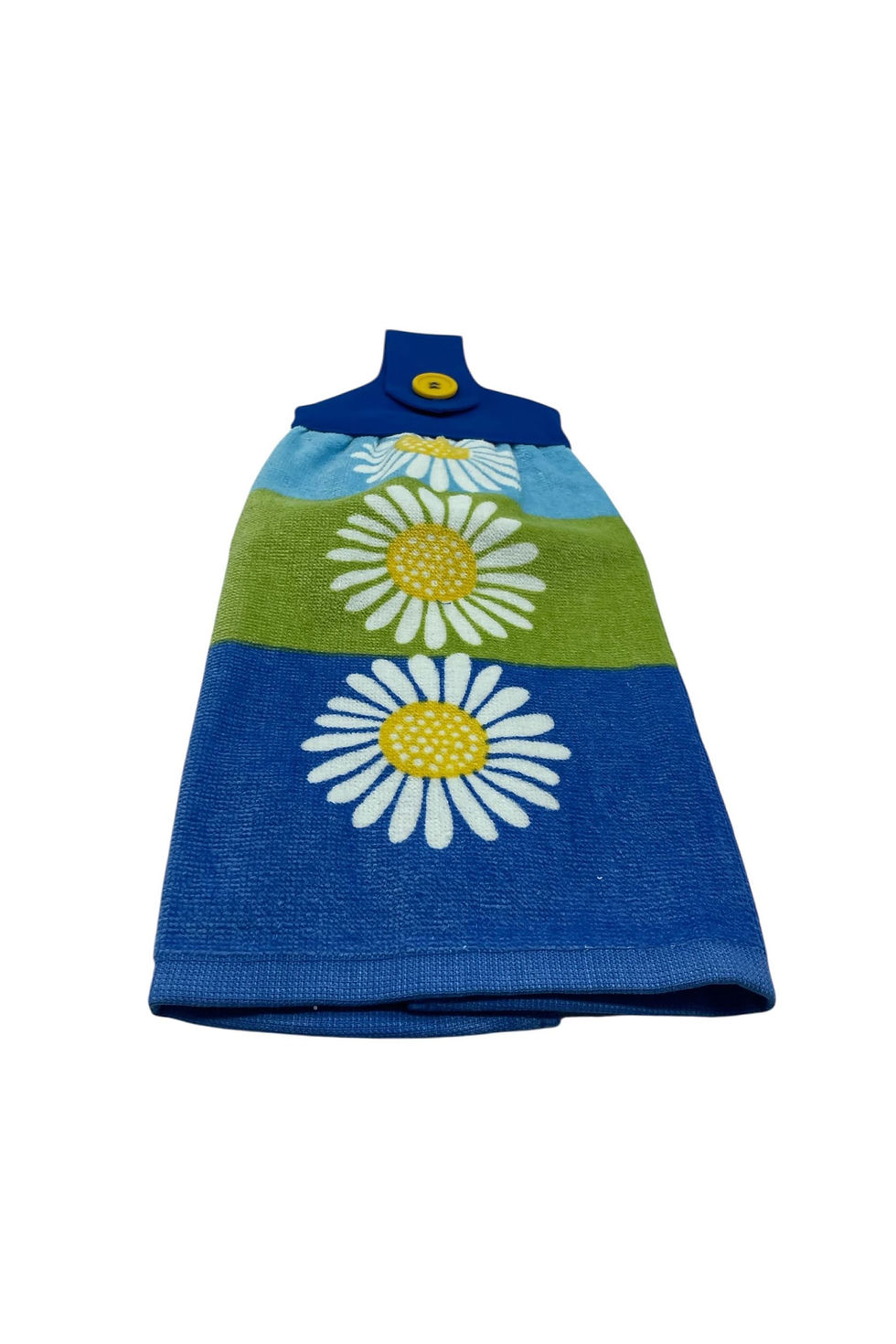 Thumbnail: Daisy print dishtowel hanging