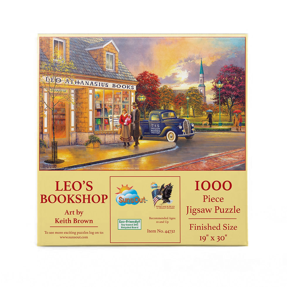 Thumbnail: Jigsaw Puzzle Leo's Book Shop 1000 Piece by SunsOut Eco Friendly