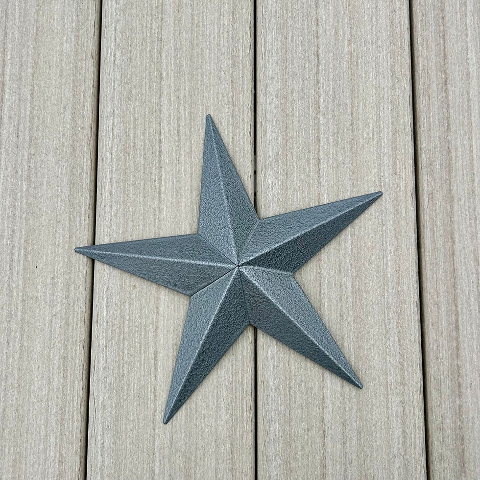 Grey metal barn star