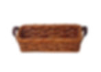 Rectangular woven basket with handles