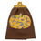 Thumbnail: Halloween Handmade Hanging Dishtowel Pumpkin Applique Orange Print Brown Towel