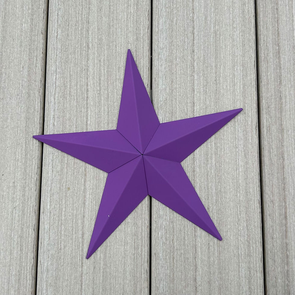 Thumbnail: Purple metal barn star wall decor