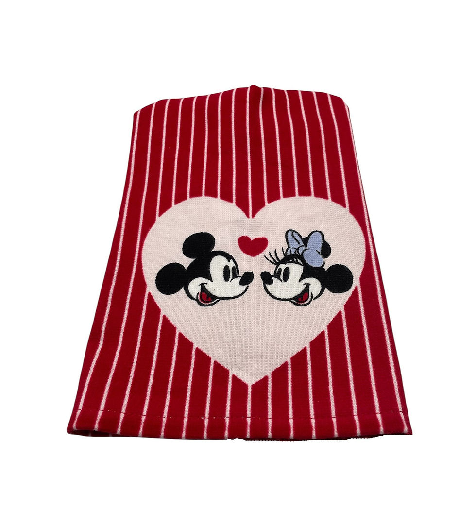 Thumbnail: Movie night treat bag with Mickey and Minnie Mouse heart