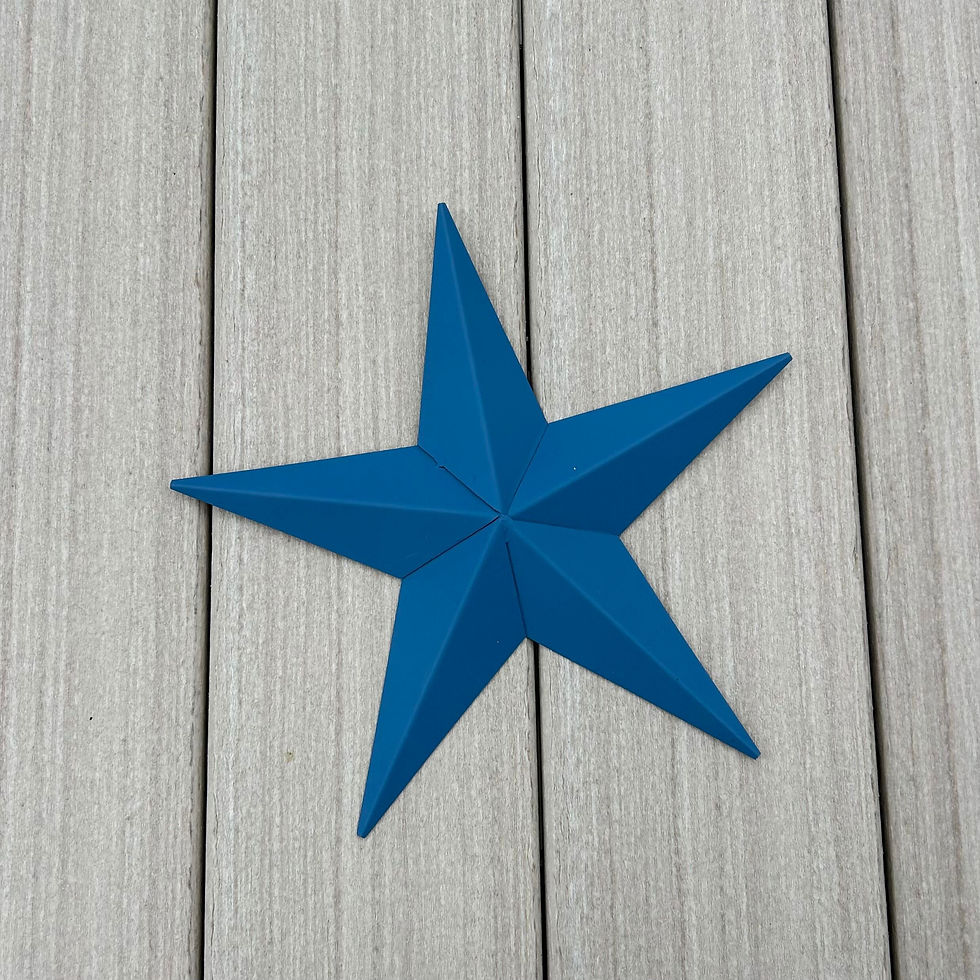 Blue barn star wall decor