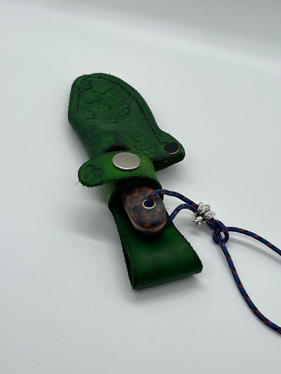 Thumbnail: 14C28N mini drop point, acid etch, glow in dark handle 