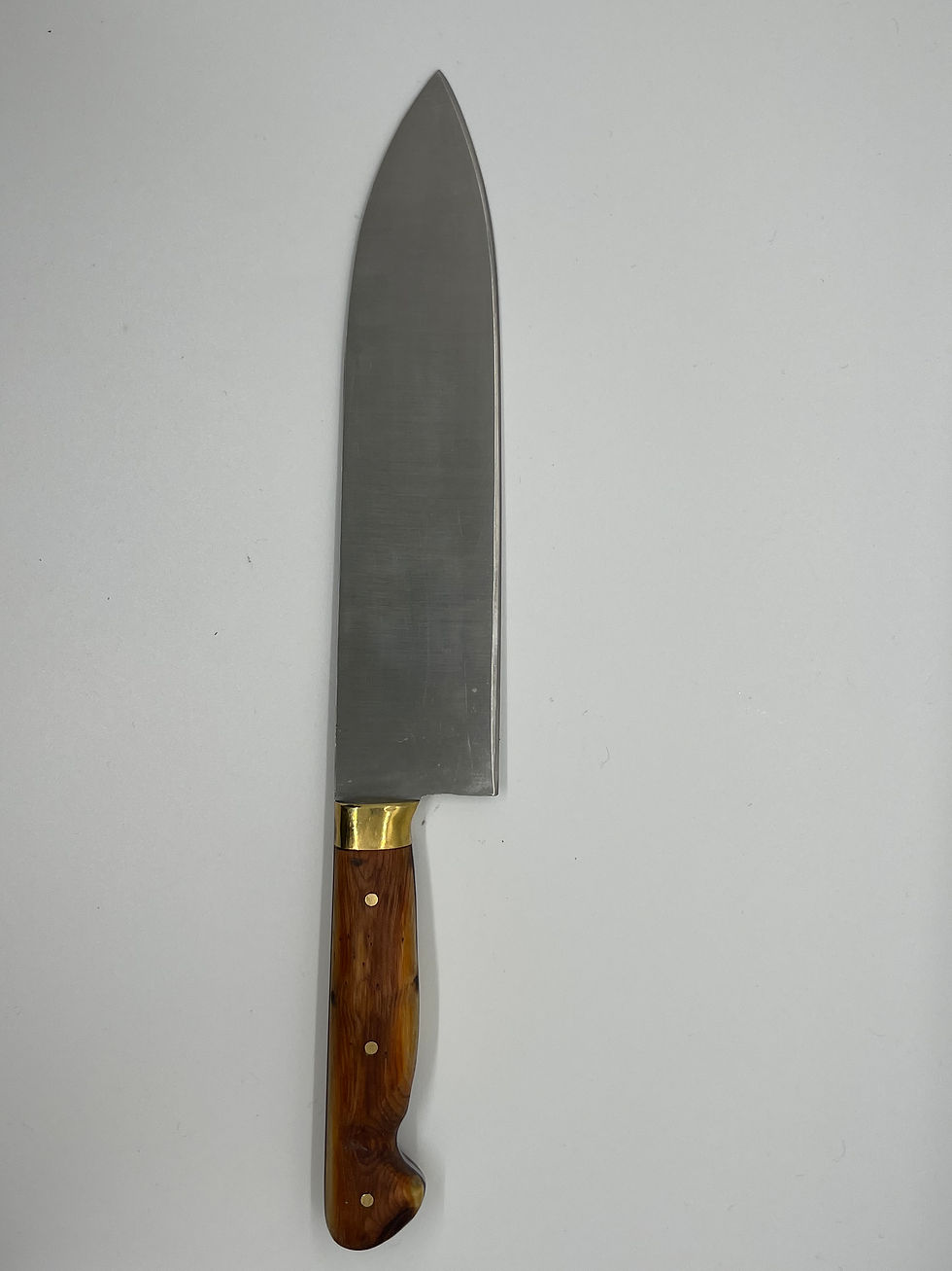 Santoku AEB-L 7 1/4" blade 4 1/2" handle Yew wood handle, purple liner