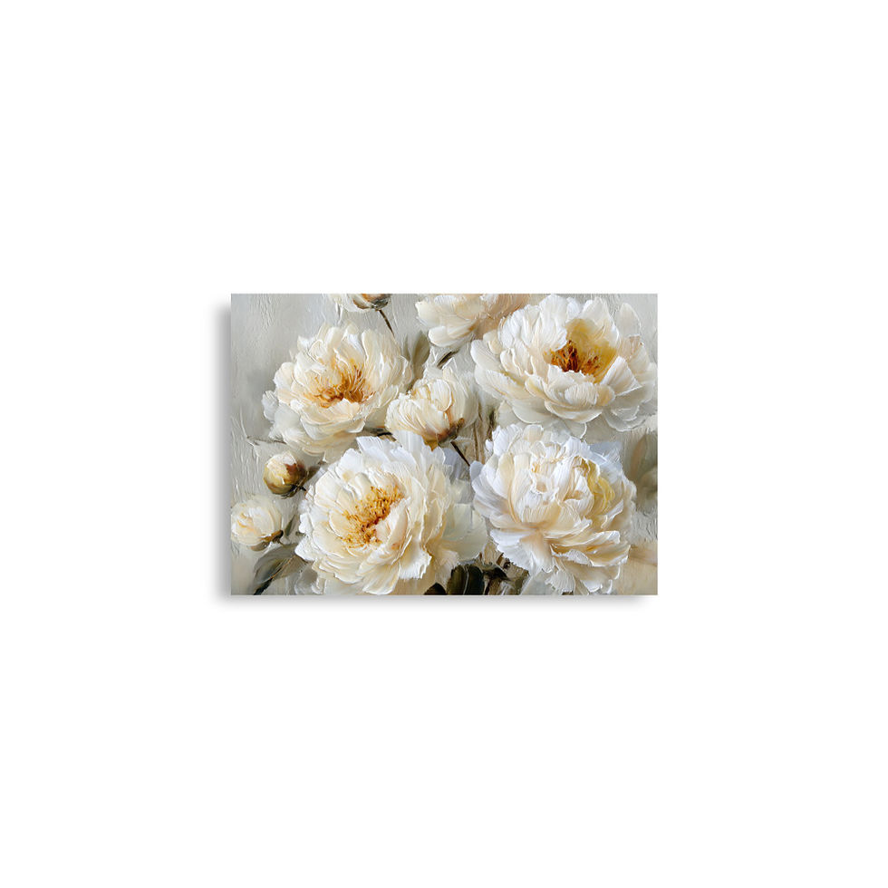 Miniature : Affiche décorative A4 de pivoines pour ambiance cosy et raffinée