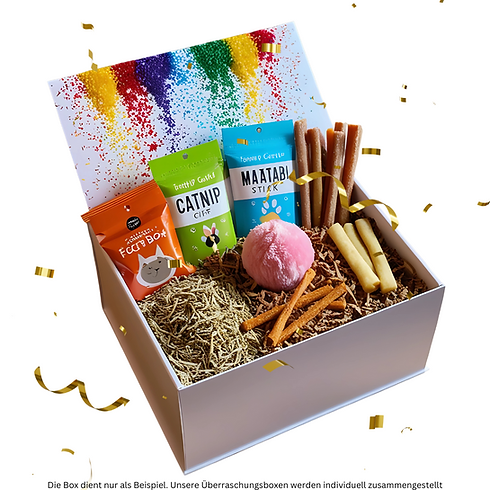 Die abgebildete Box dient nur als Beispiel. Unsere Überraschungsboxen werden individuell z
