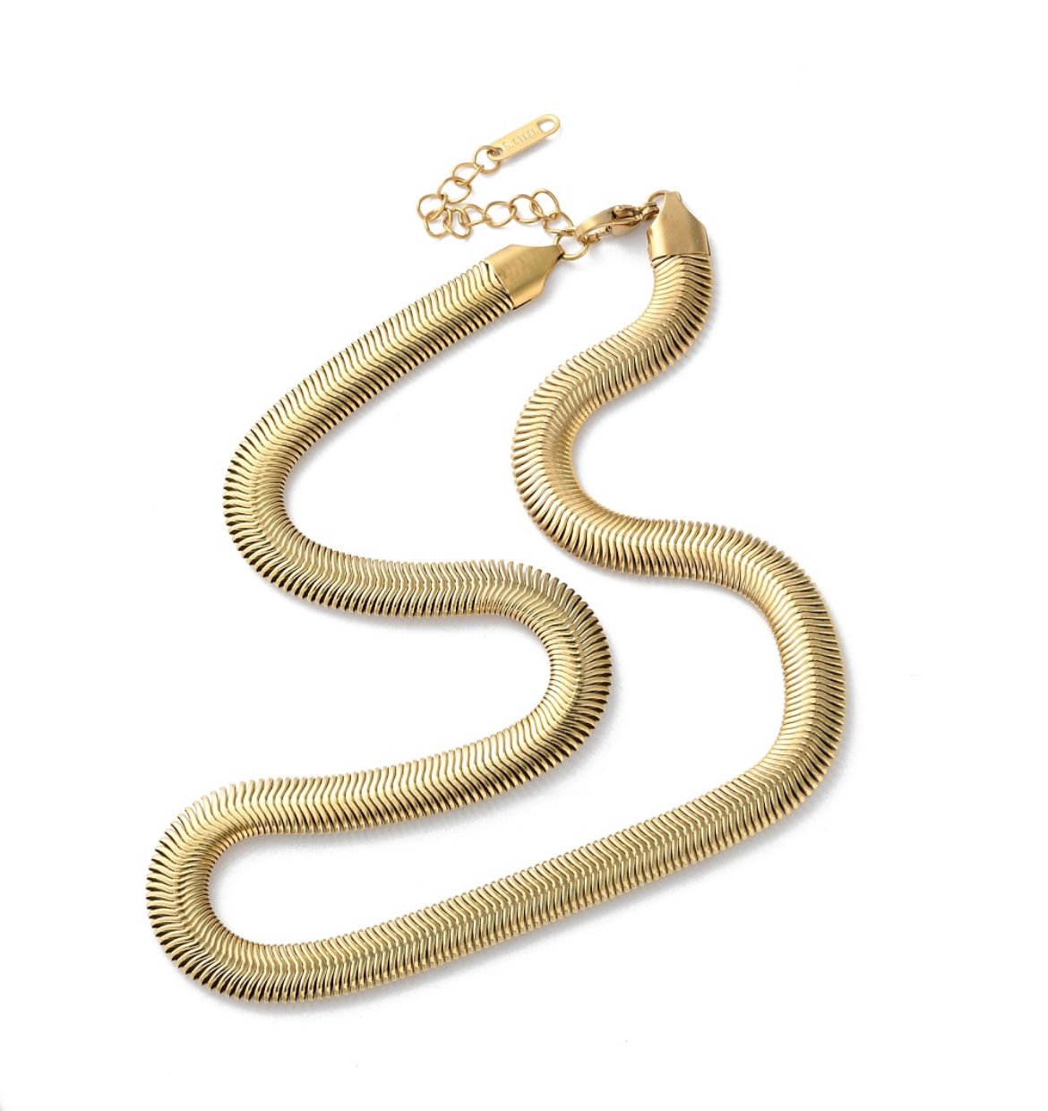 16" FLAT SNAKE NECKLACE