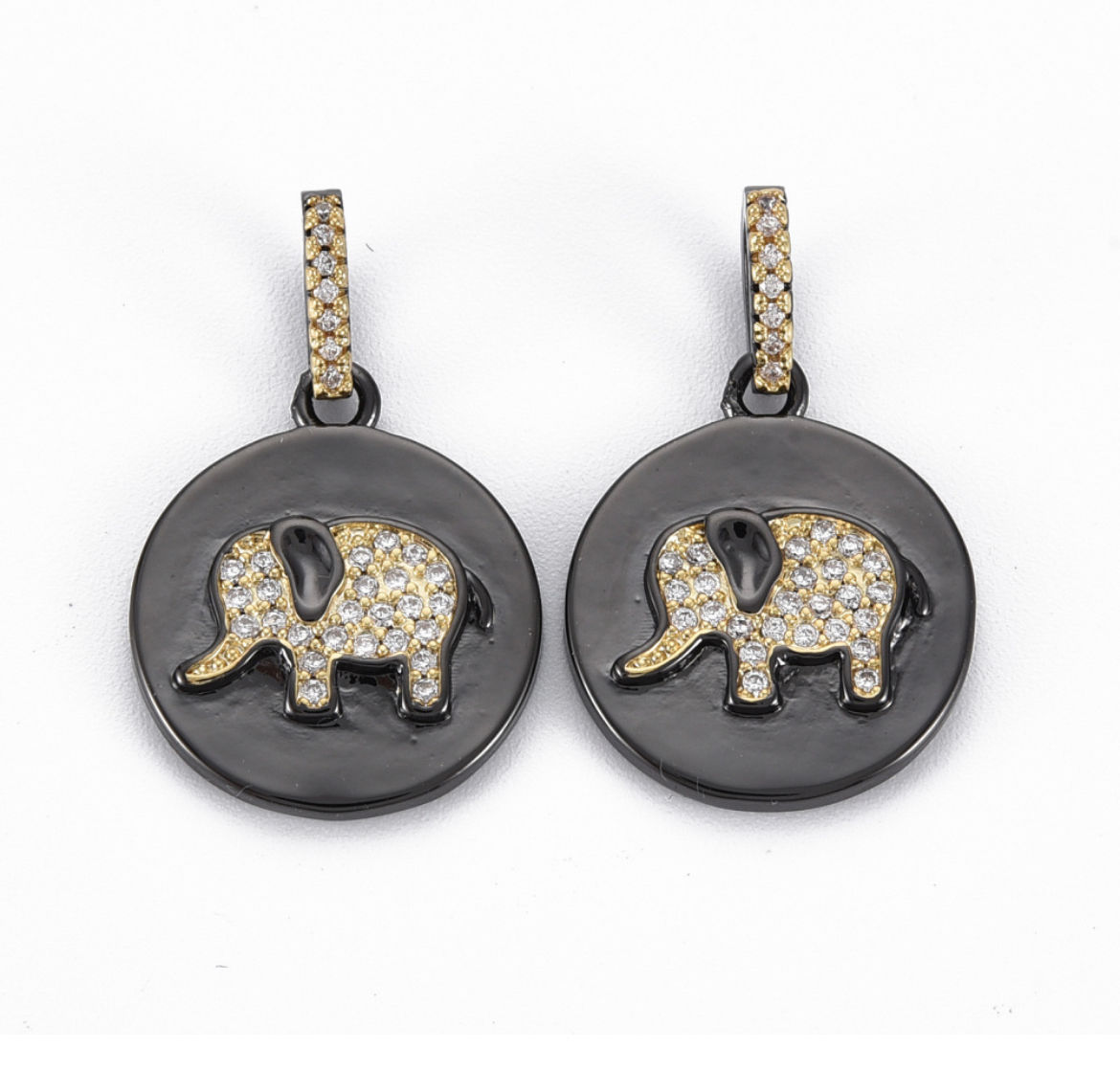 GUNMETAL ELEPHANT PENDANT