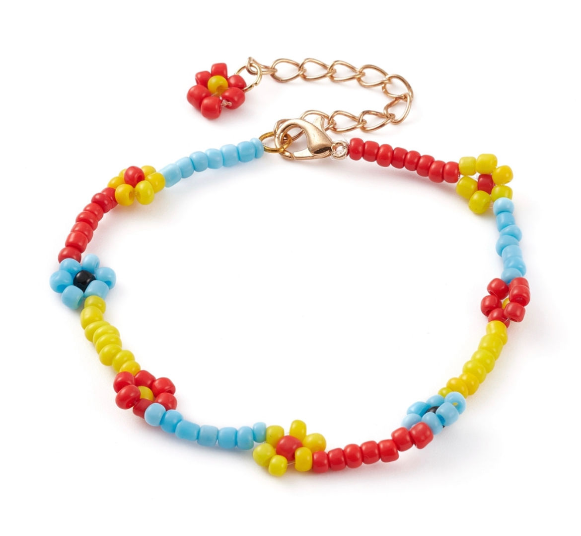 FLOWER SEED BEADS BRACELET