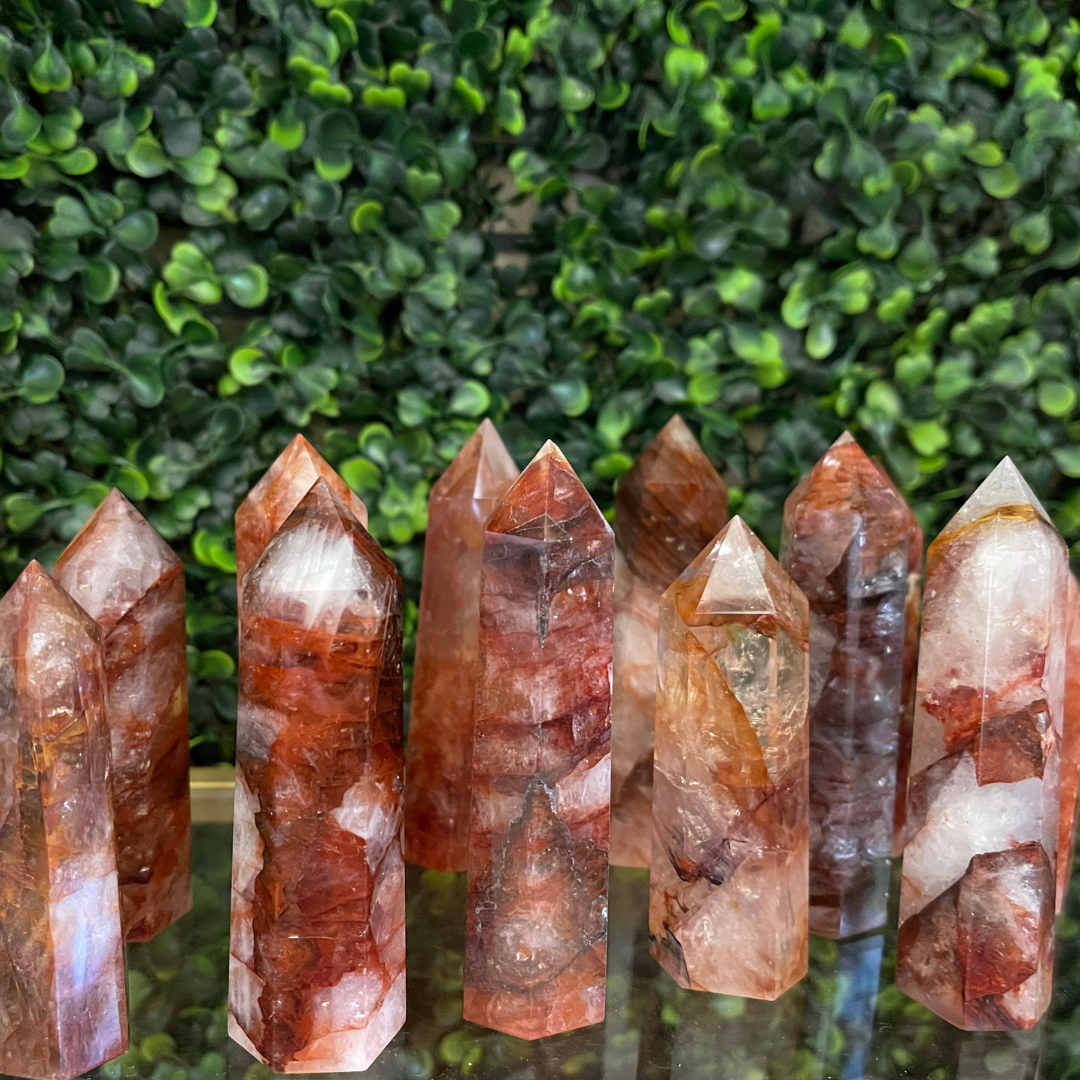 Fire Quartz - Hematoid Quartz Towers - Points