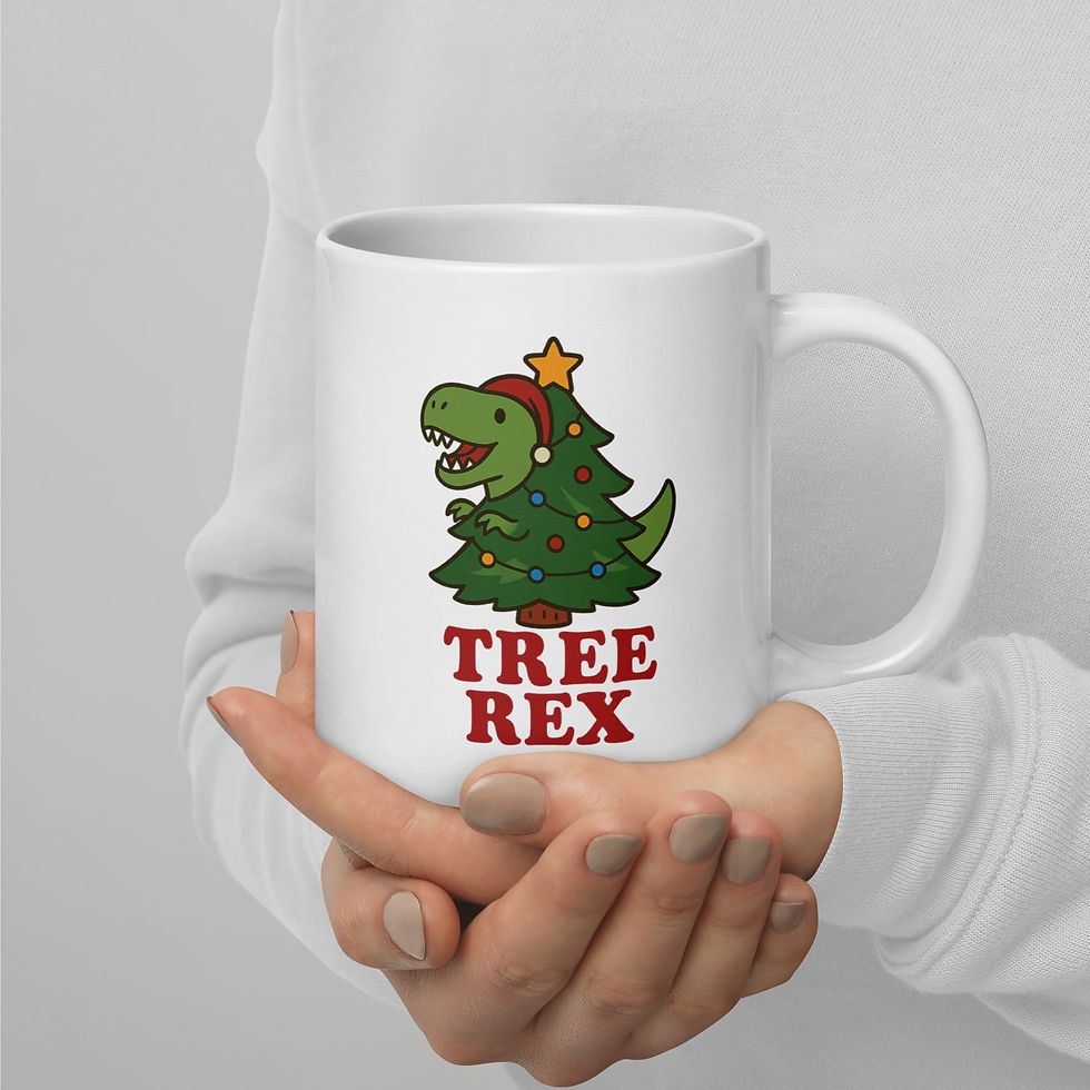 Tree Rex | White glossy mug