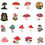 Thumbnail: 50Pcs/set Cute Cartoon PVC Mushroom Stickers