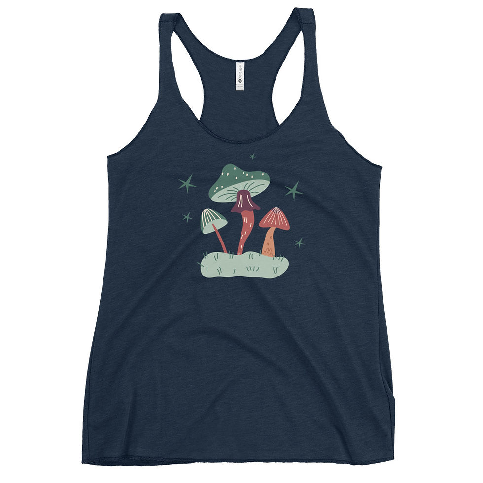 Miniature : Mushroom Starlight Women's Racerback Tank 