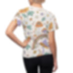 Miniatura: Womens Fitted Tee Shirt - Trippy Rainbows and Mushrooms - Vintage Stoner 