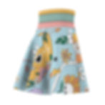 Miniature : Women's Skater Skirt - Retro Hippy Vibe - Psychedelic Print Dress - Mushroom