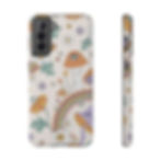 Miniature : Trippy Cell Phone Cover - Impact-Resistant Case - Retro Rainbow Mushroom
