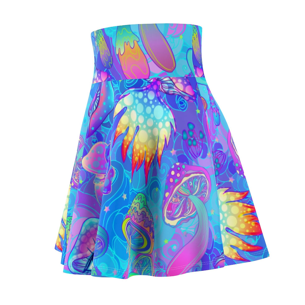 Miniature : Blue Psychedelic Women's Skater Skirt