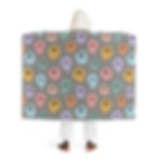Miniatura: Hooded Sherpa Fleece Wearable Blanket - Psychedelic Print - Y2K - Rave - EDM