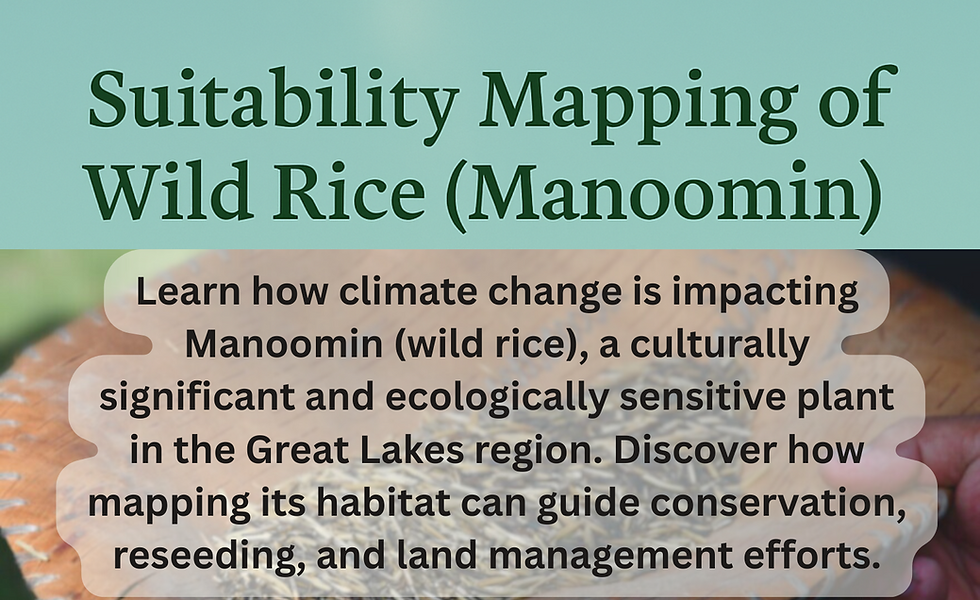 Suitability Mapping of Wild Rice (Manoonmin) in the St. Joseph and Kalamazoo Watersheds: Implications of Climate (In)Act