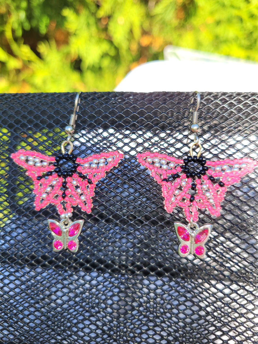 Butterfly Birthstone Charms - Pink