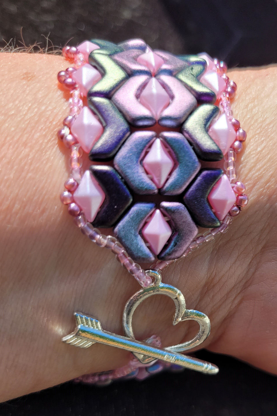 Thumbnail: Wide Cuff Chevron Bracelet/Anklet -Custom Order