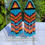 Thumbnail: Ethnic Earrings - Aqua Multicolored