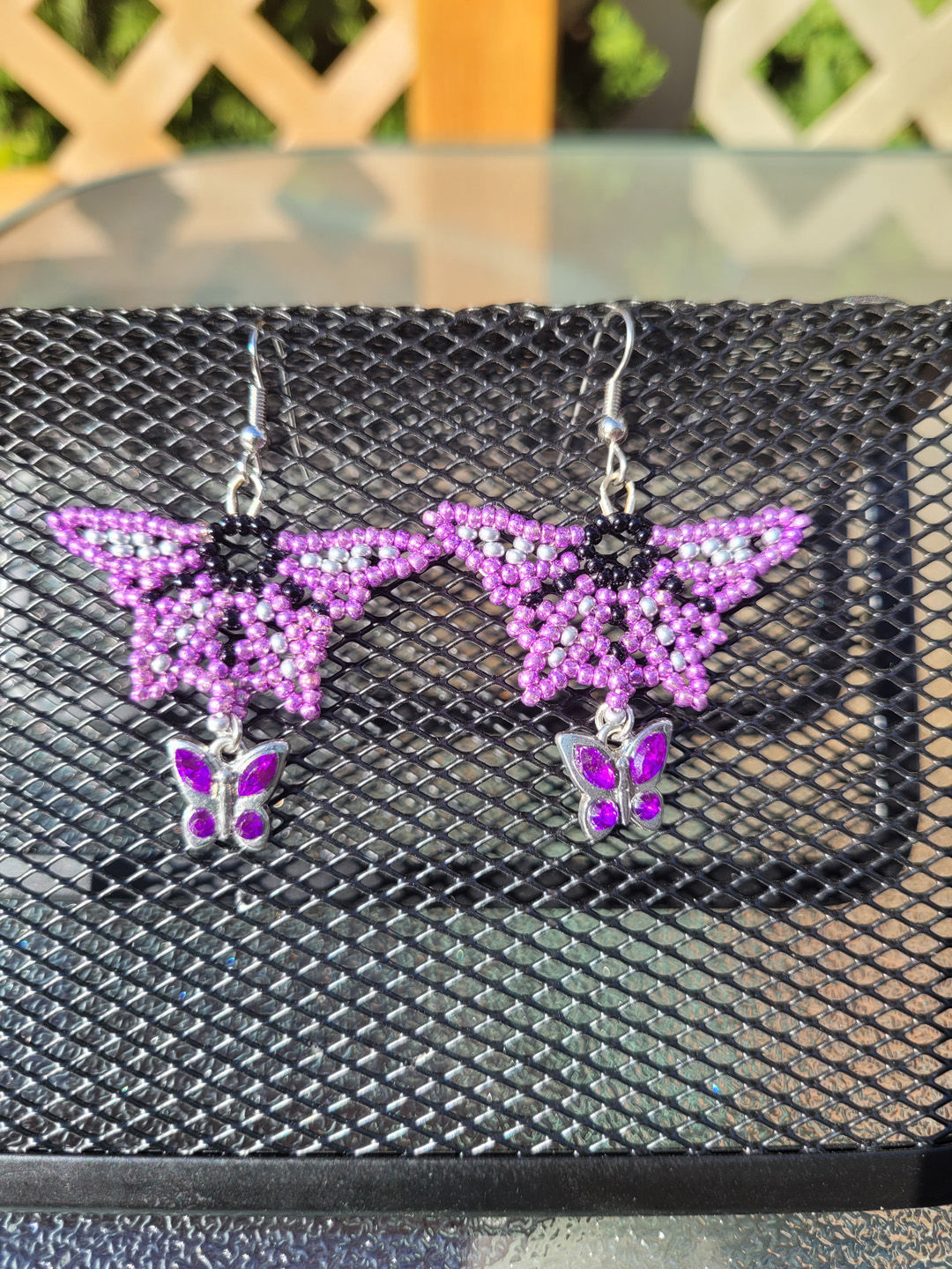 Butterfly Birthstone Charms -Metallic Purple