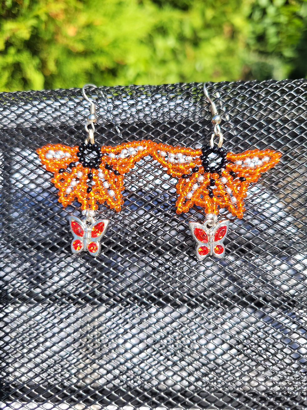 Thumbnail: Butterfly Birthstone Charms -Mandarin Orange