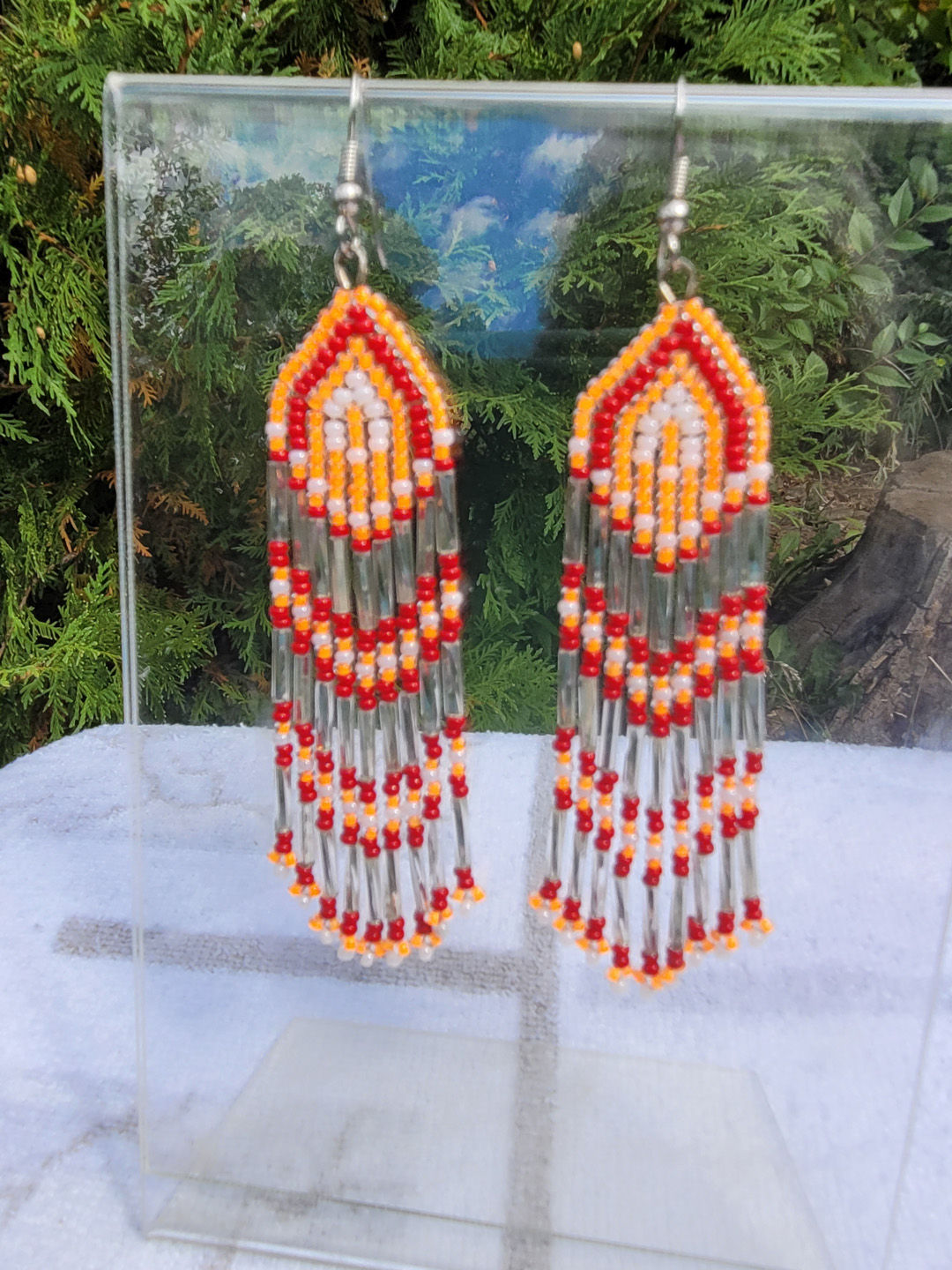 Pure Chevron Budge - Neon Orange