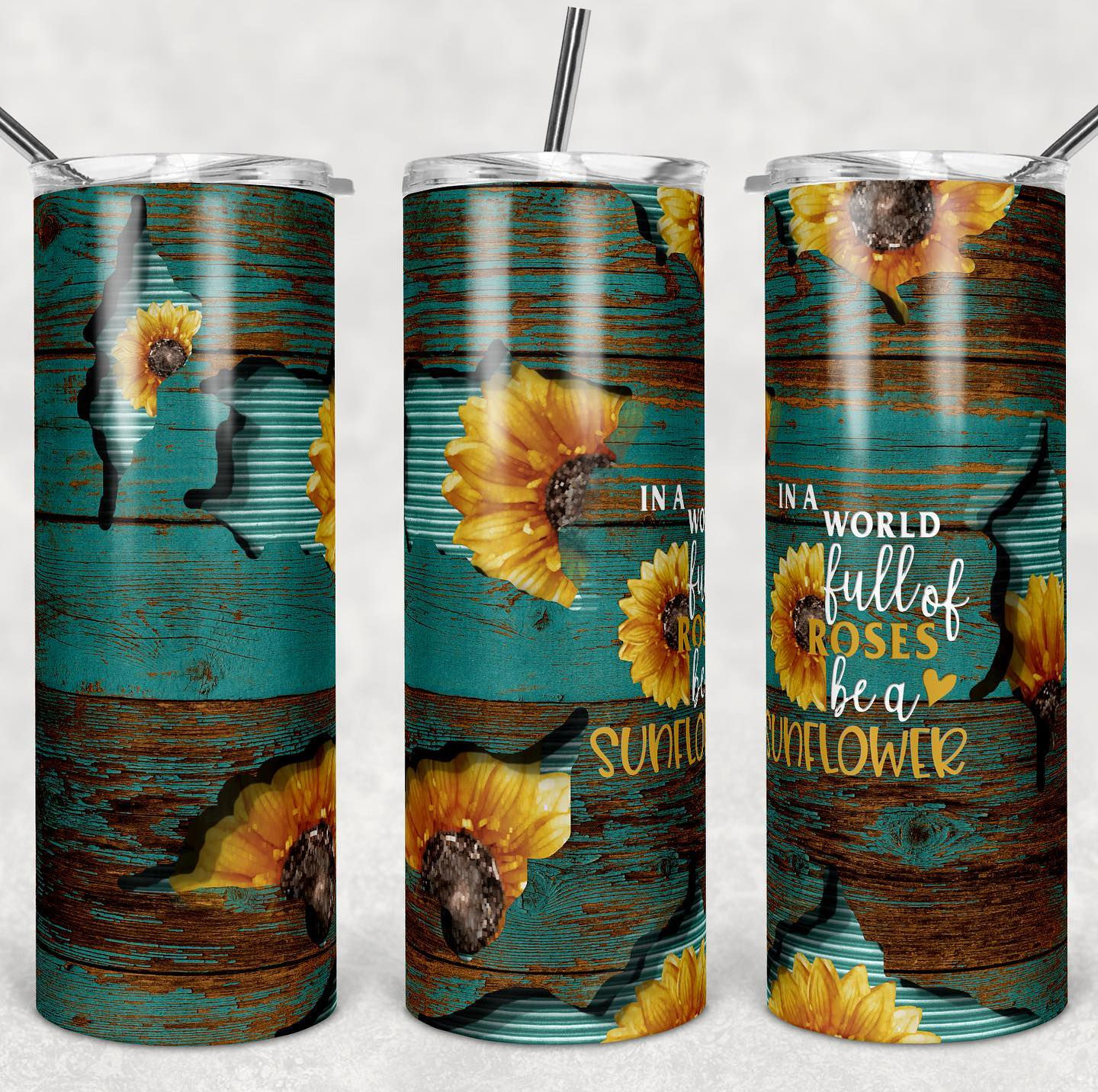 Sunflower Sublimated Drinkware