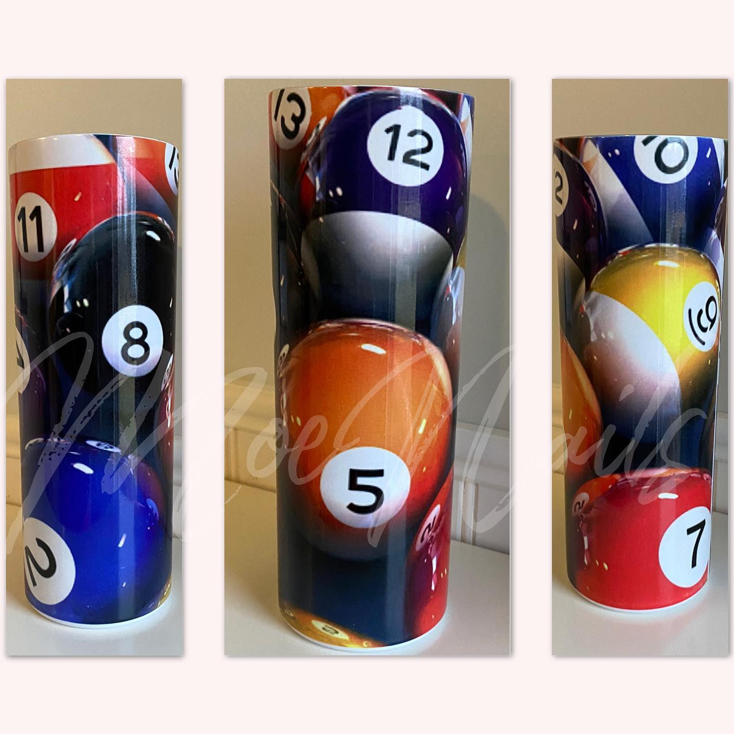 Billiards Pool balls Sublimated Drinkware