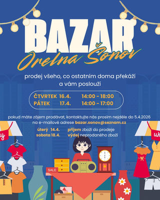 Pozvánka na bazar v Provodově-Šonově
