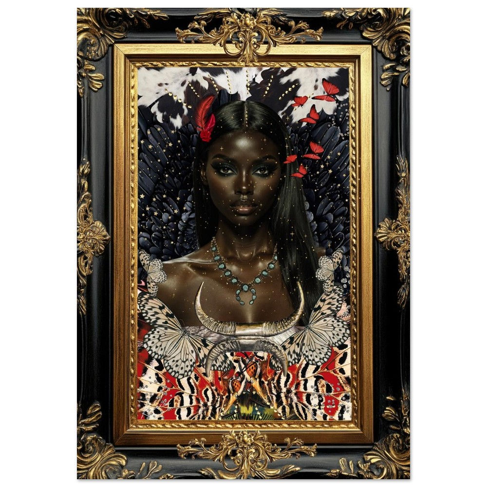 Buffalo Girl, A Black American Story, Wall Art Poster by Kalaxia