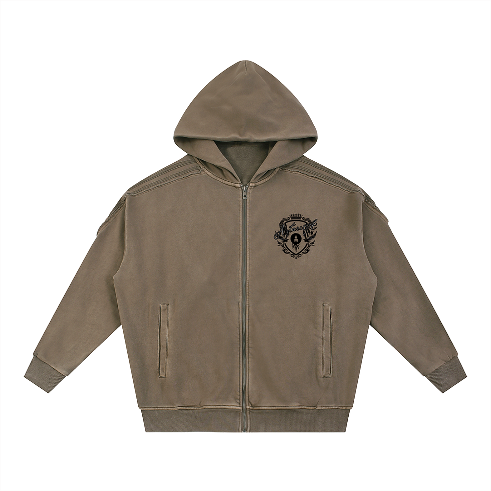 Thumbnail: Artaria Black Dragon Vintage Zip Hoodie