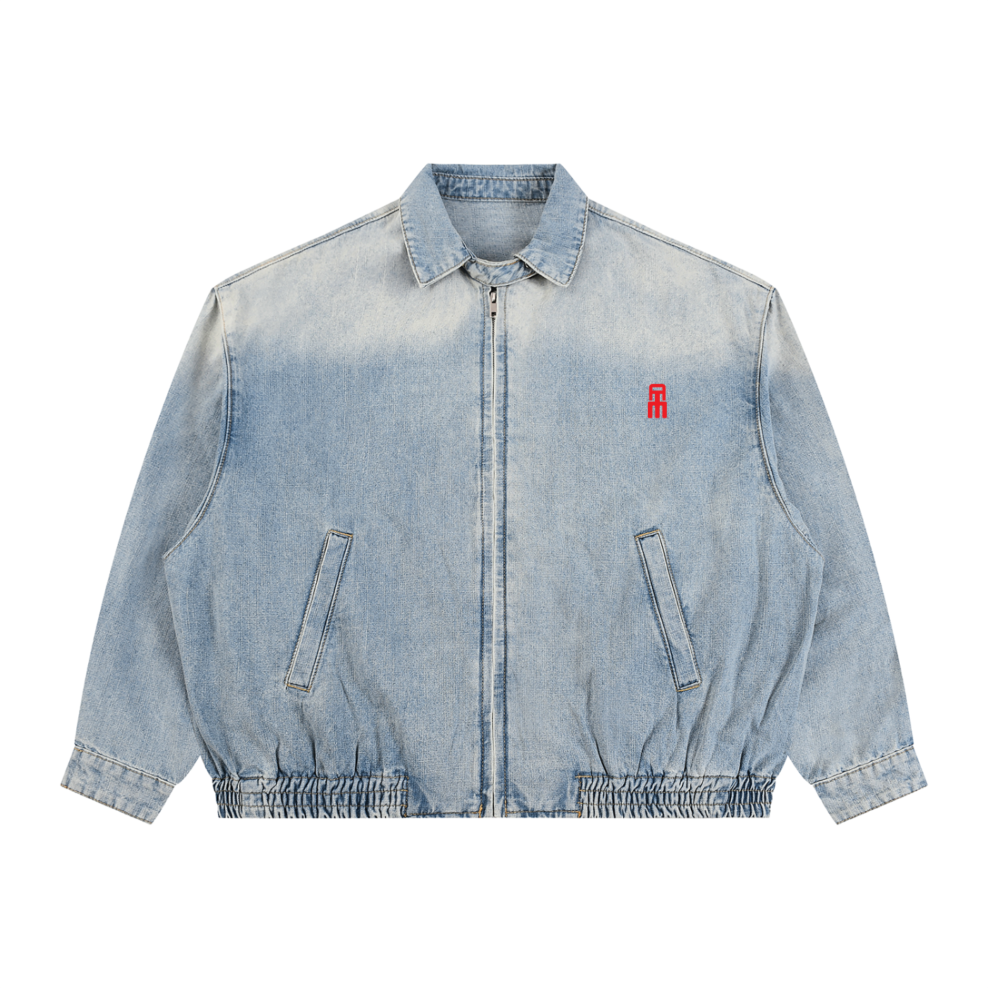 Artaria-Brix-Unisex Vintage Full Zip Denim Jacket