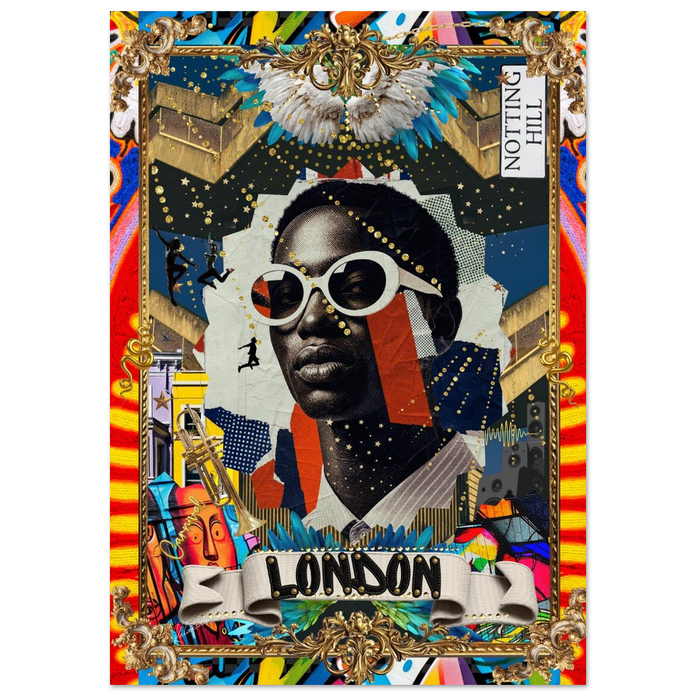 City King I Maximalist Wall Art Poster, Inspired by the Notting Hill Carnival