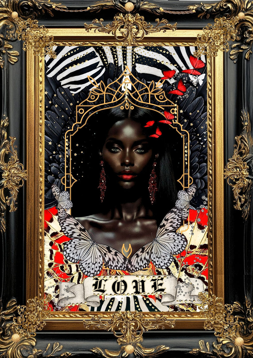 Iconic Urban Art Maximalist Poster, Carbon Love