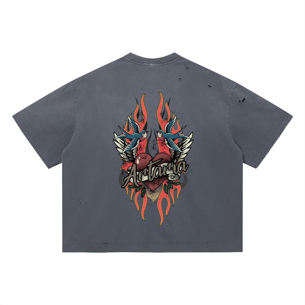 Thumbnail: Artaria Fireheart Vintage Distressed Oversized Tee