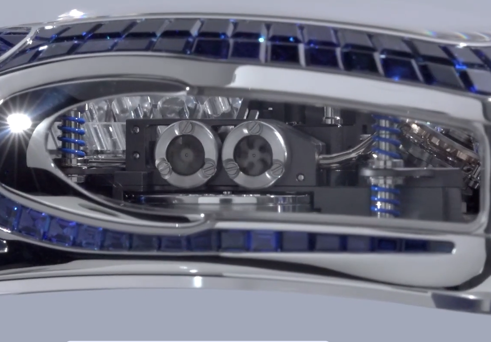 Thumbnail: Jacob & Co. Bugatti Chiron Tourbillon Baguette Blue Sapphires