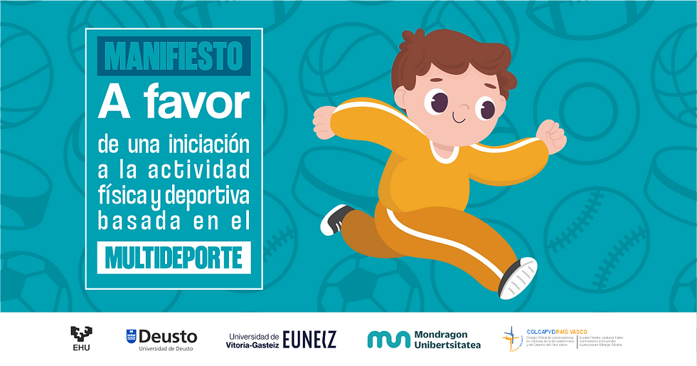 Las Facultades de Educación y Deporte de Euskadi y COLCAFYD País Vasco firman un manifiesto conjunto a favor del multideporte en la infancia