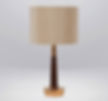 Handcrafted table lamp combining solid brass and Beechwood, with a customizable statement centre.