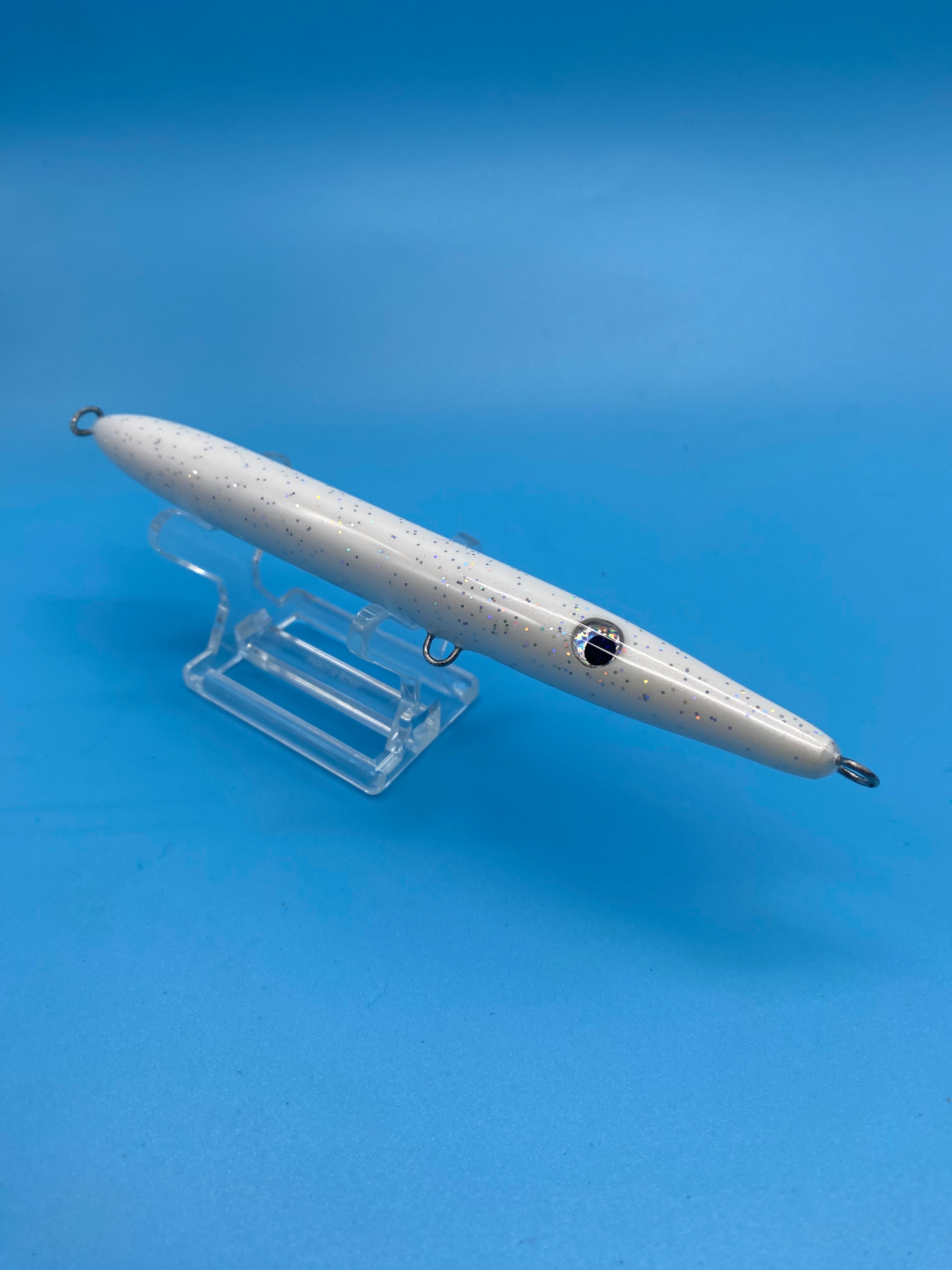 135mm x 35g level sink uv white holographic glitter