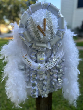 Homecoming Mum and Garters. Klein ISD, Spring ISD, The Woodlands ISD.